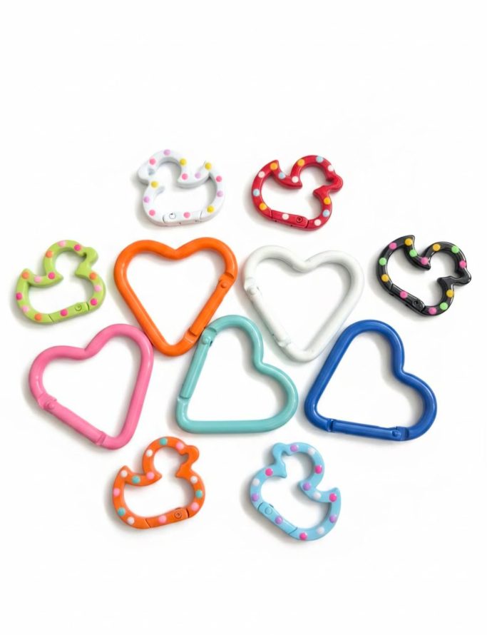 colorful, interchangeable clip on/off clasps